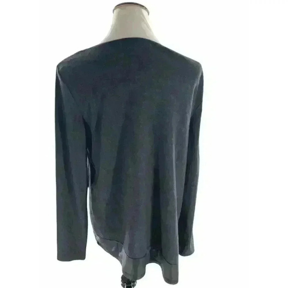 French Laundry Women's Long Sleeve Top  Extra Soft Charcoal Gray Shirt Size XL - Picture 3 of 5